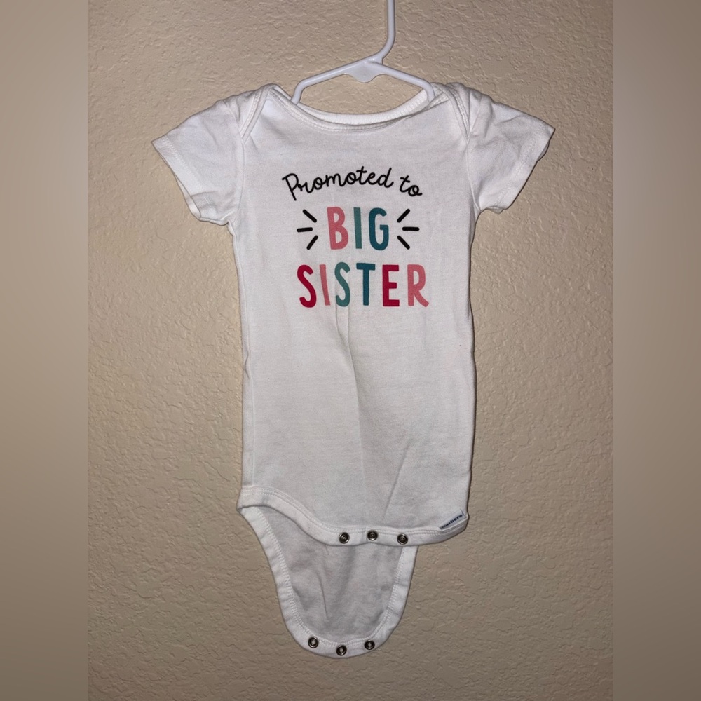 Gerber “Promoted To Big Sister” Baby Bodysuit